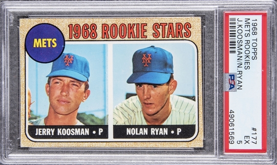 1968 Topps #177 Nolan Ryan Rookie Card – PSA EX 5